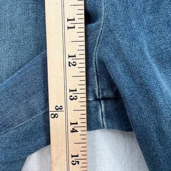 ENZA COSTA Pants Womens 29 Blue Straight Leg Denim Trouser Pant High Rise NEW - Picture 15 of 16